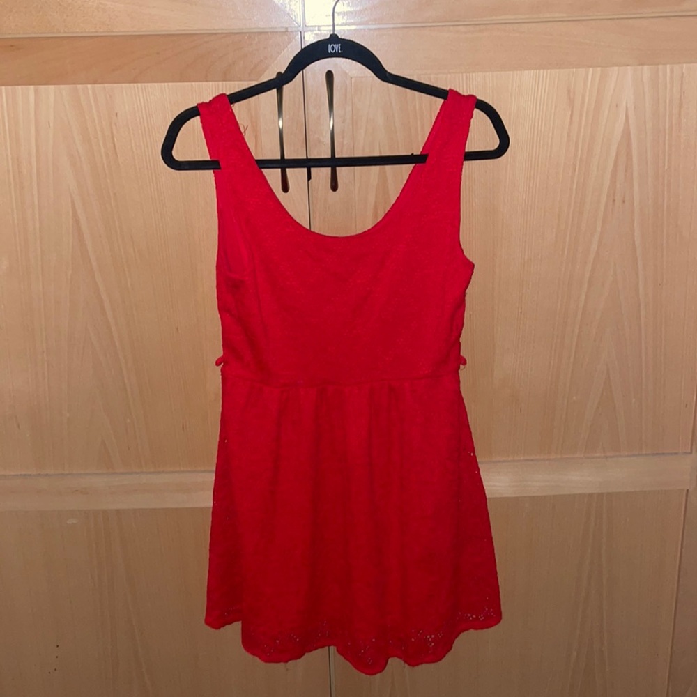 Red tank dress